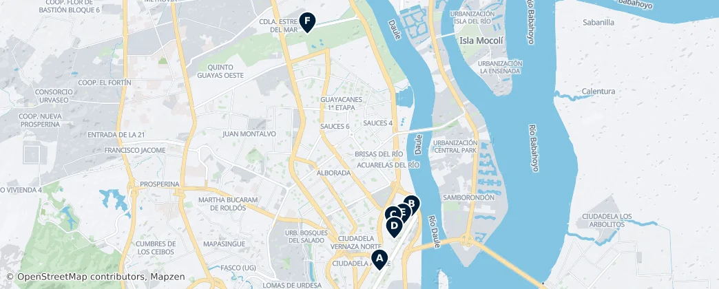 Map of Guayaquil