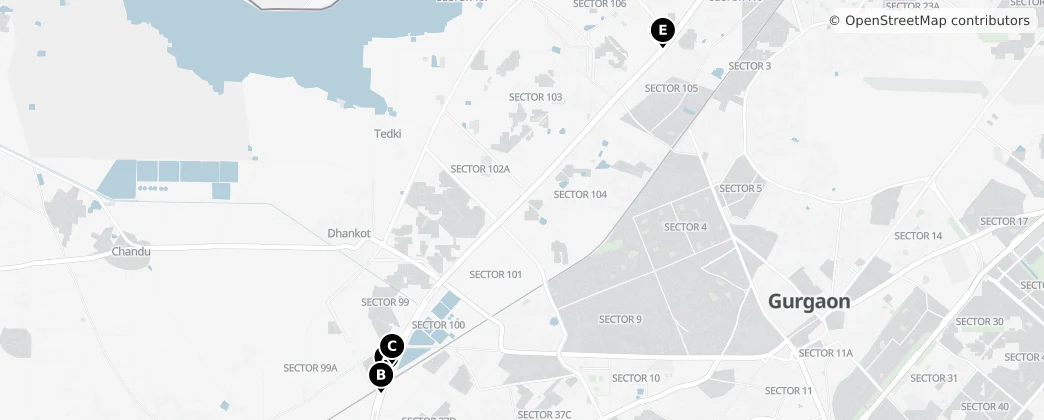 Map of Gurgaon