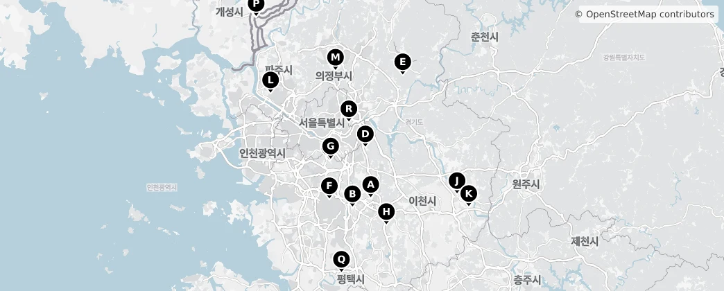Map of Gyeonggi