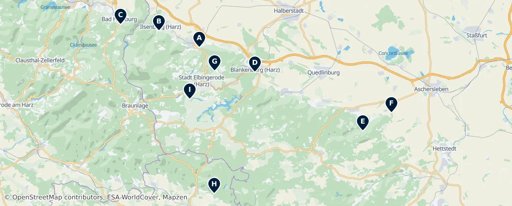 Map of Harz