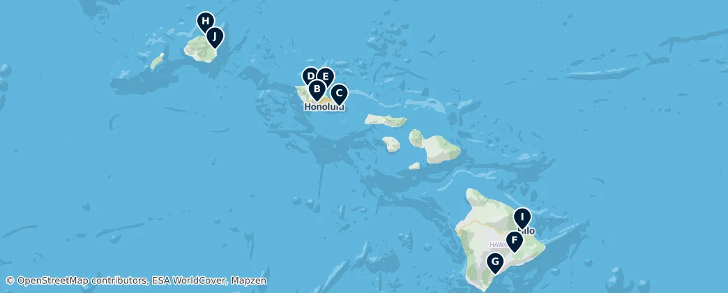 Map of Hawaii