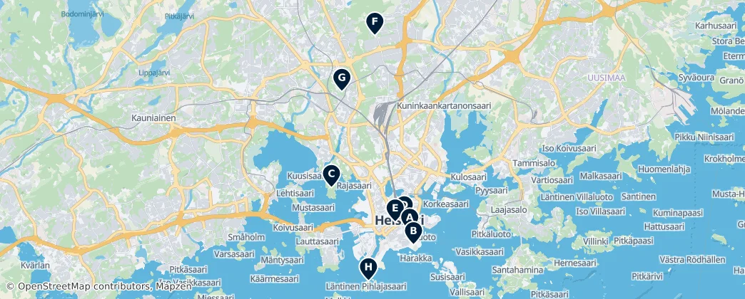 Map of Helsinki