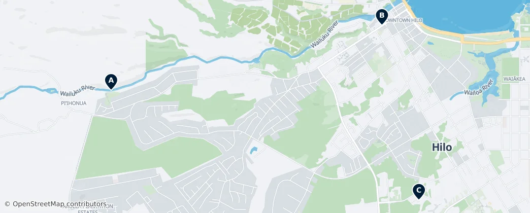 Map of Hilo