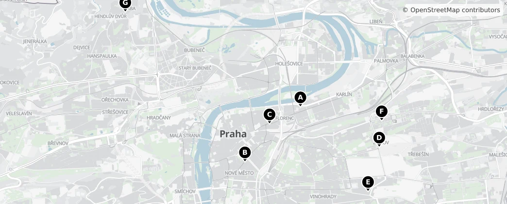 Map of Praga