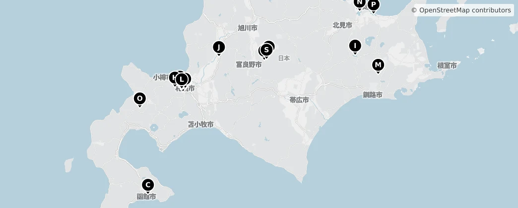 Map of Hokkaidō