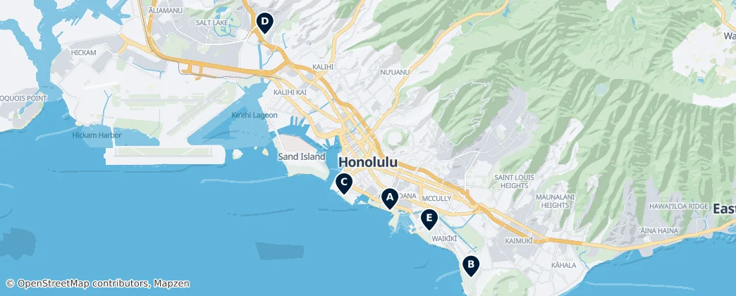 Map of Honolulu