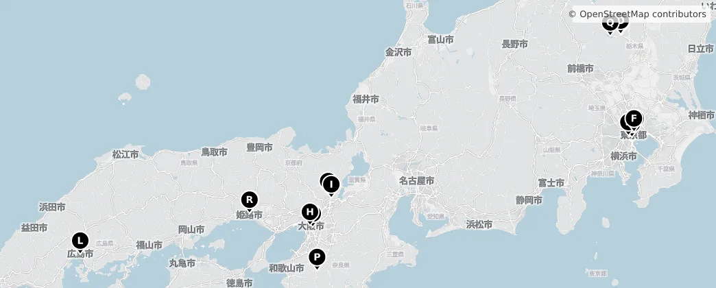 Map of Honshū