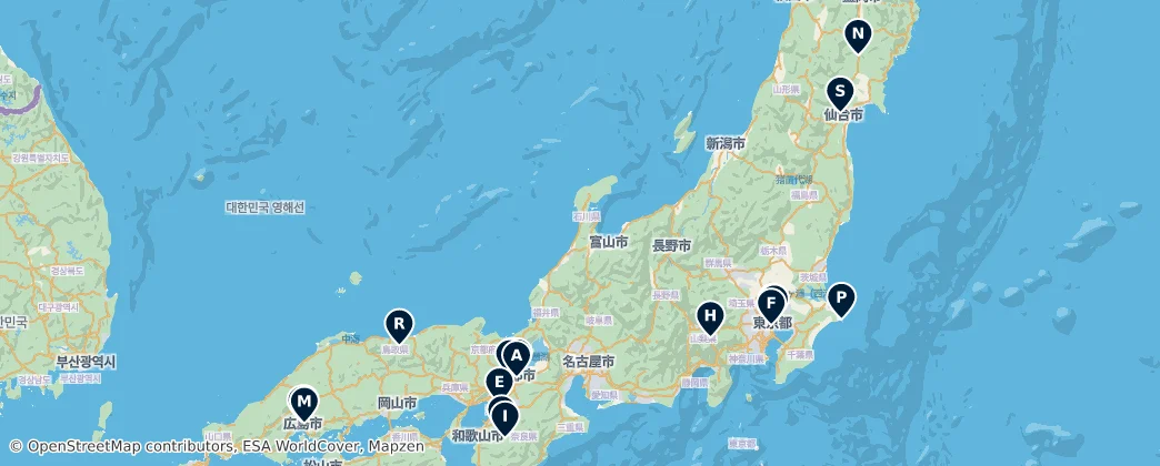 Map of Honshū