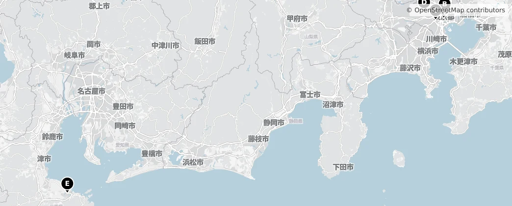 Map of Honshū