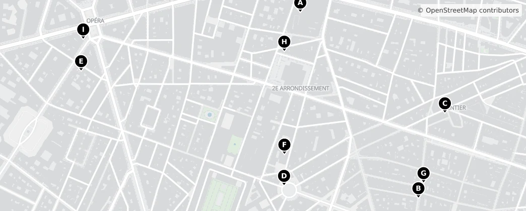 Map of II arrondissement di Parigi
