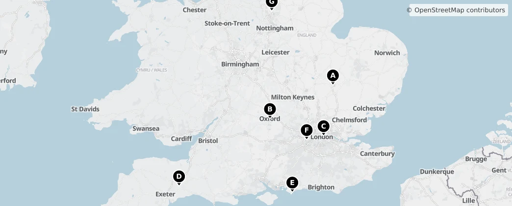 Map of England