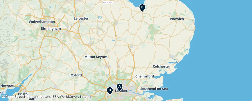 Map of England