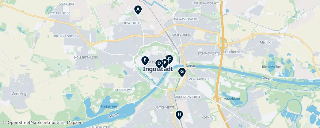 Map of Ingolstadt