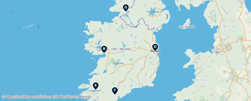 Map of Ireland
