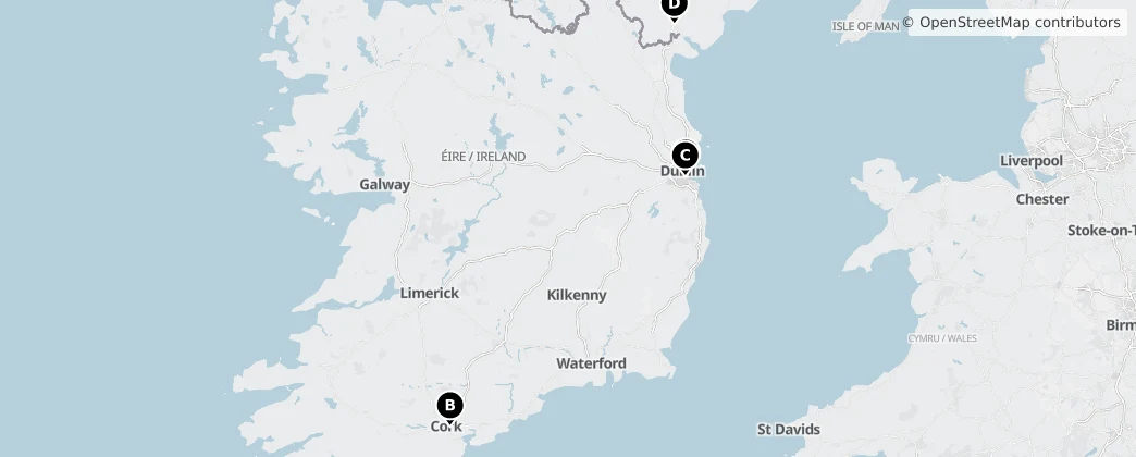 Map of Ireland