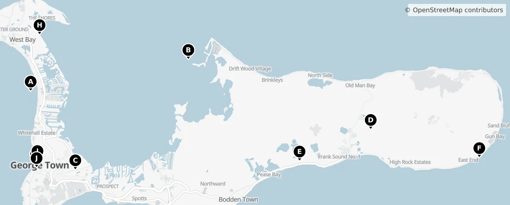 Map of Isole Cayman