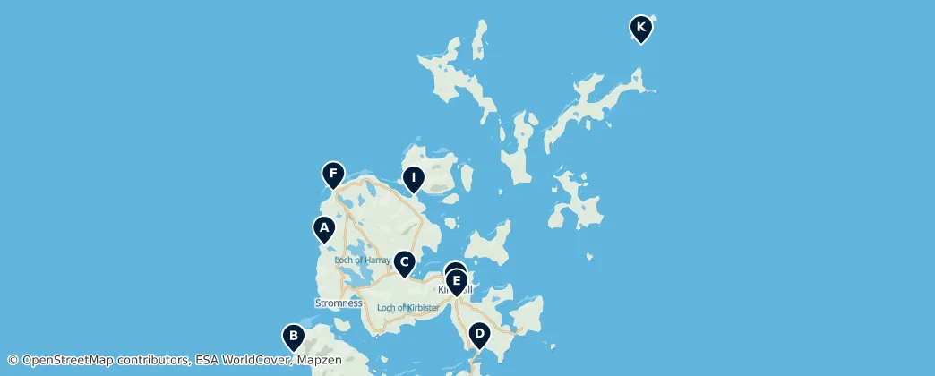 Map of Isole Orcadi