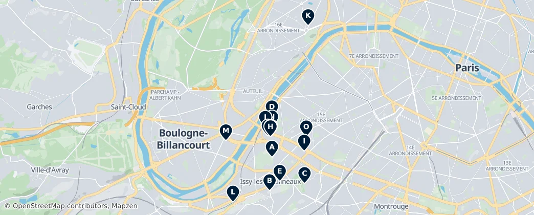Map of Issy-les-Moulineaux