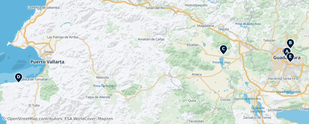 Map of Jalisco