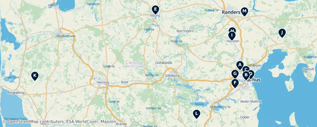 Map of Jutland Centrale