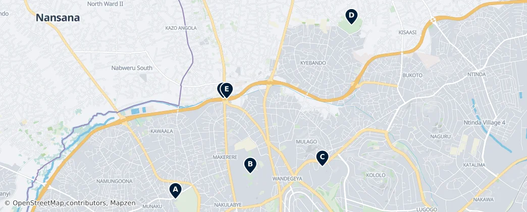 Map of Kampala