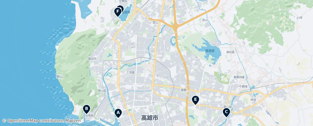 Map of Kaohsiung