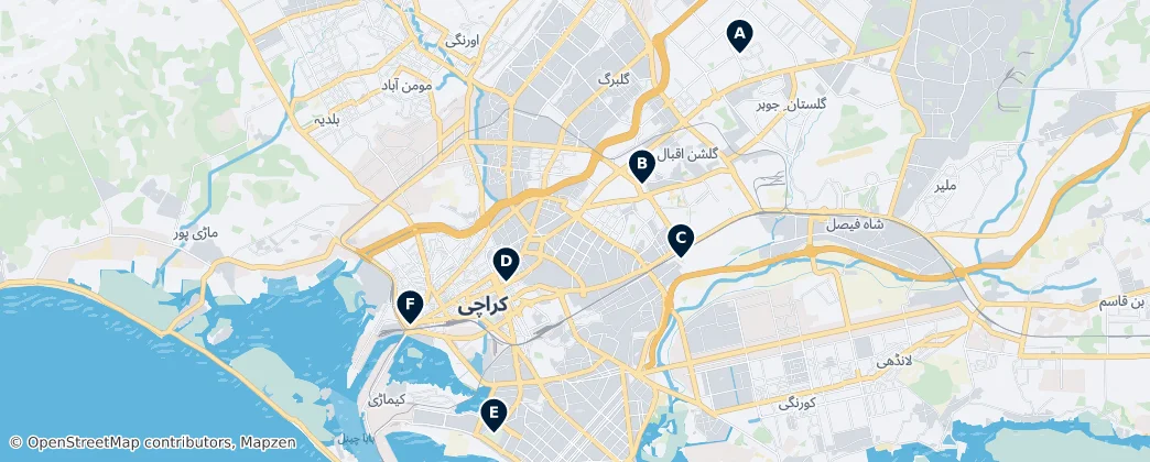 Map of Karachi