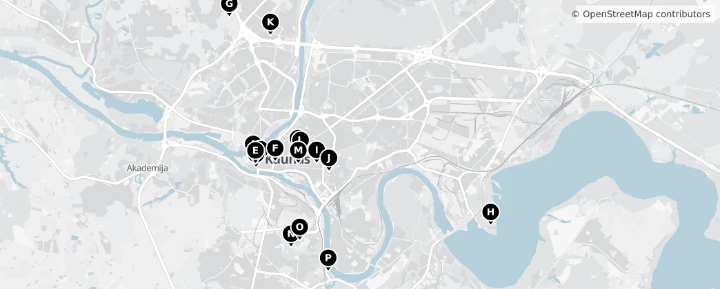Map of Kaunas
