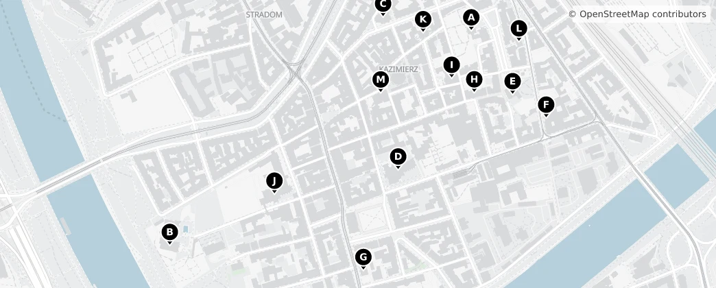 Map of Kazimierz