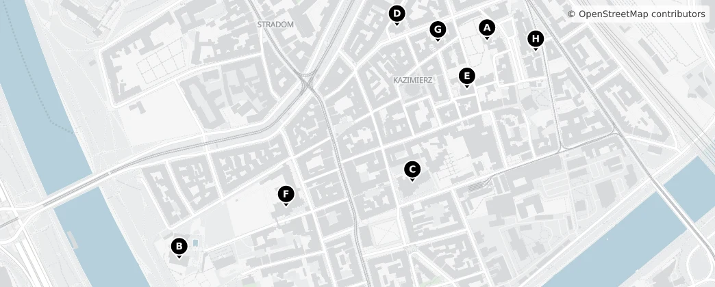 Map of Kazimierz
