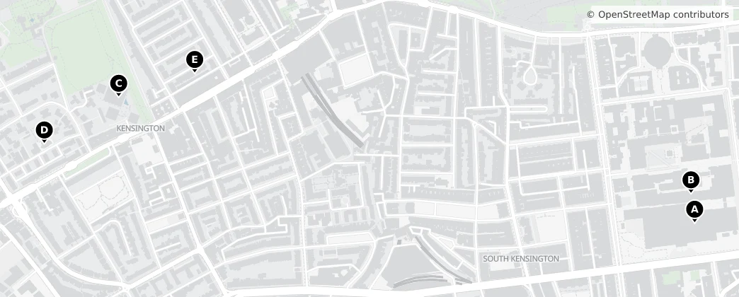 Map of Kensington