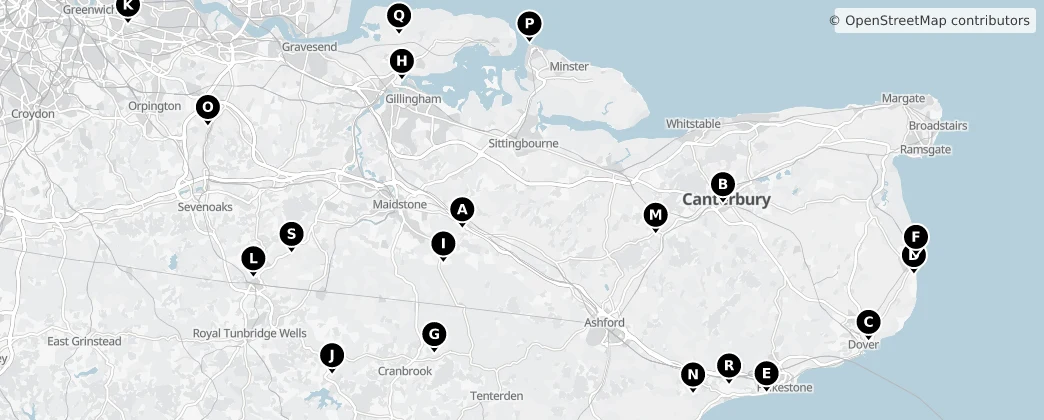 Map of Kent
