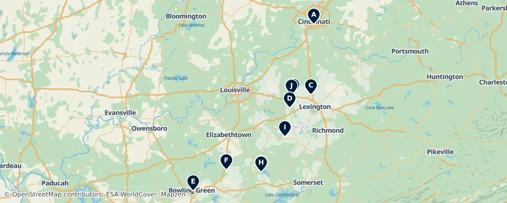 Map of Kentucky