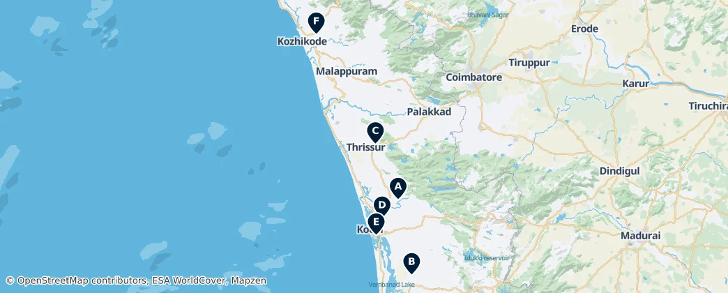 Map of Kerala