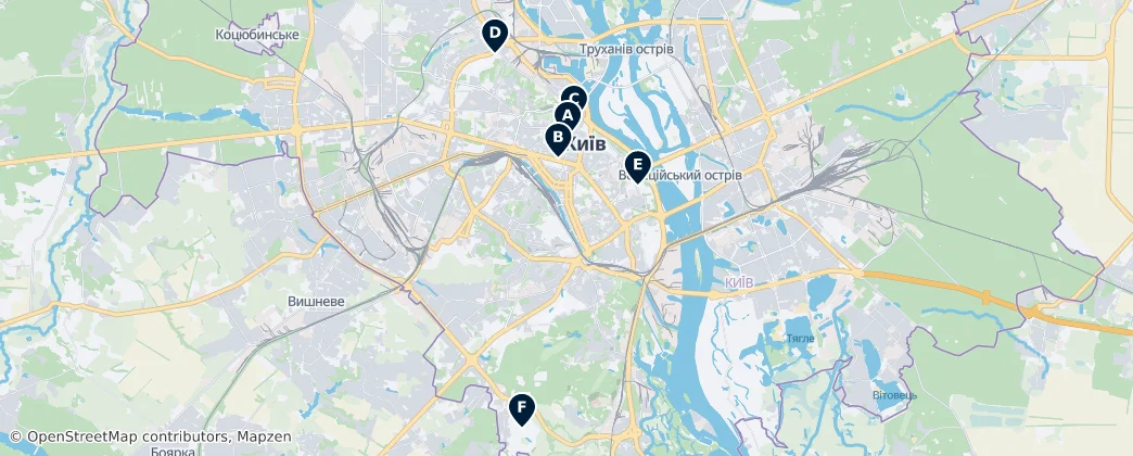 Map of Kiev