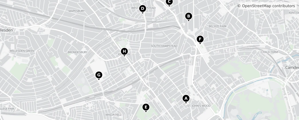 Map of Kilburn
