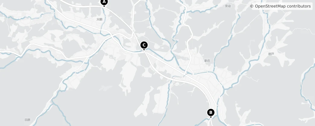 Map of Kitahiroshima