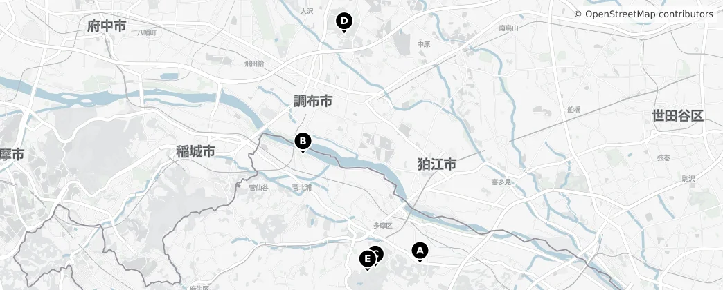 Map of Komae