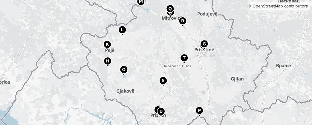 Map of Kosovo