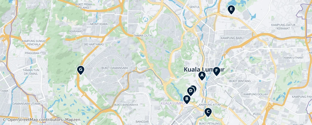Map of Kuala Lumpur