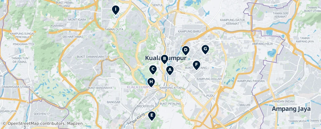 Map of Kuala Lumpur