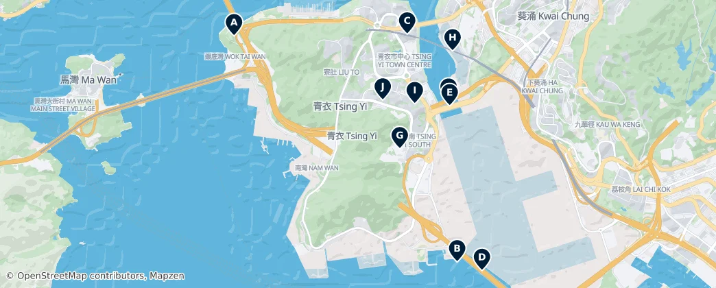 Map of Distretto di Kwai Tsing