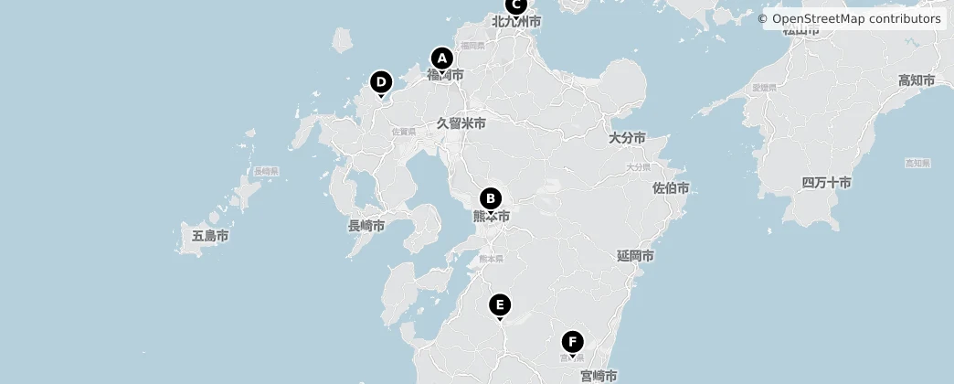 Map of Kyūshū