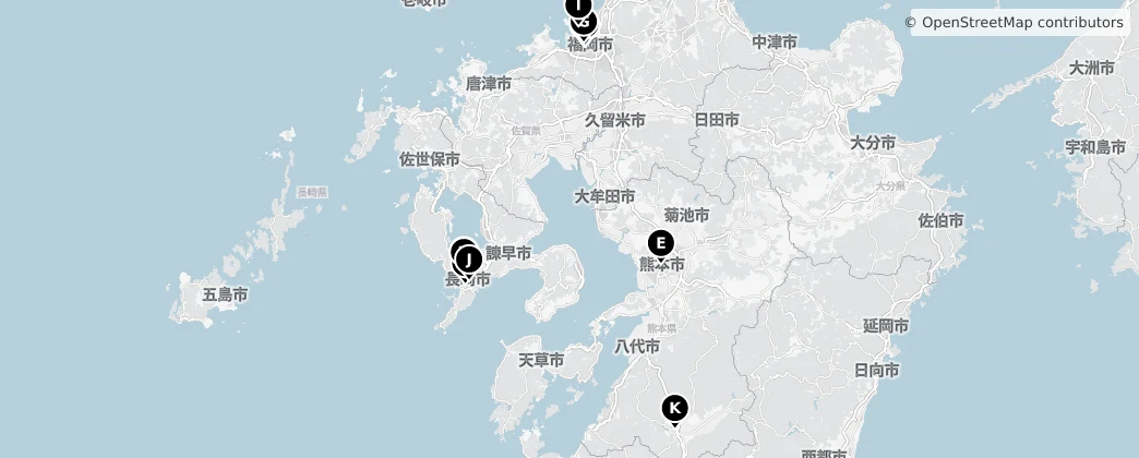 Map of Kyūshū