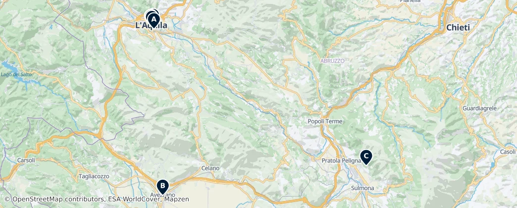 Map of L'Aquila