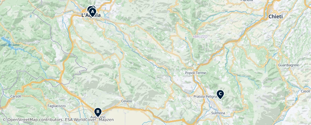 Map of L'Aquila