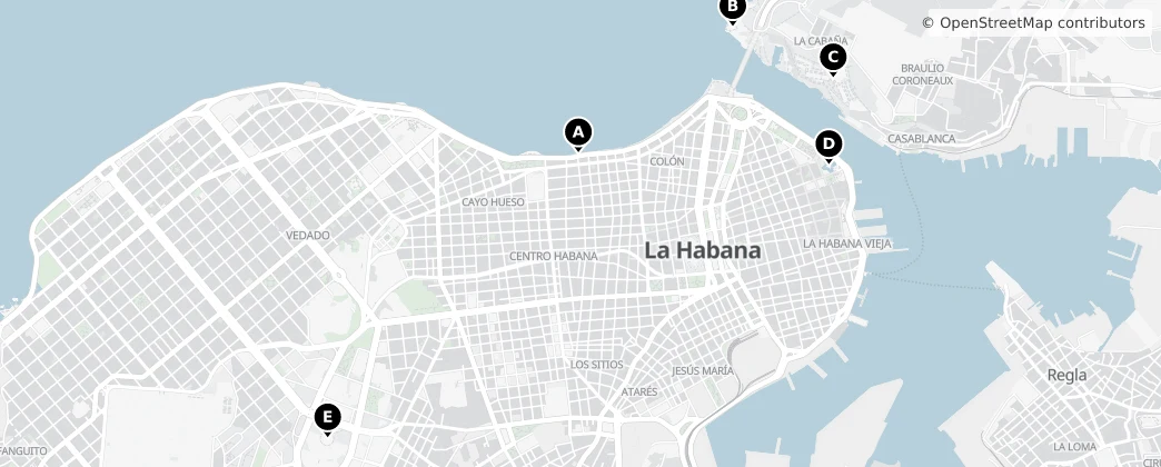 Map of L'Avana