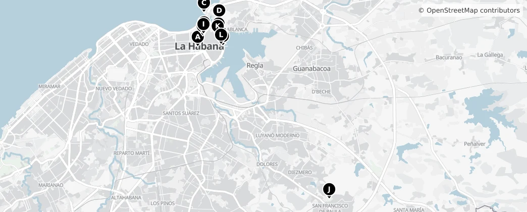 Map of L'Avana