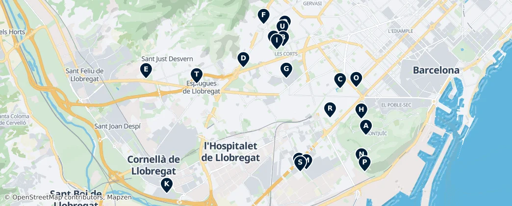 Map of L'Hospitalet de Llobregat