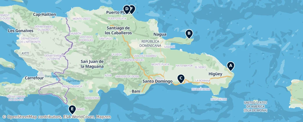 Map of La Hispaniola